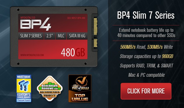 MyDigitalSSD BP4 Slim 7 Series 2.5 Inch SATA III/6G SSDs