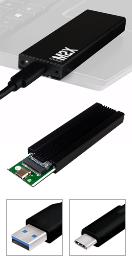 MyDigitalSSD M2X USB 3.1 Gen 2 M.2 PCIe NVMe SSD Adapter Enclosure